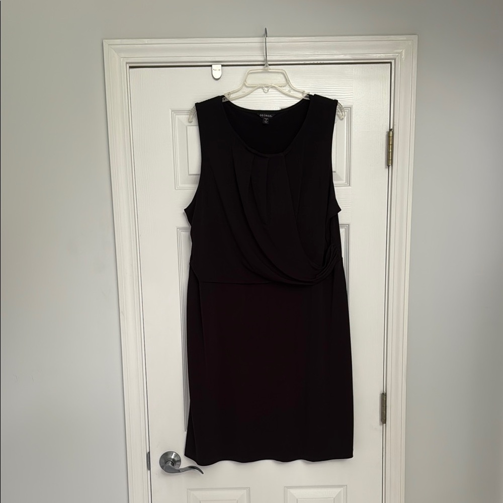 George Black Sheath Cowl Neck Mini Dress